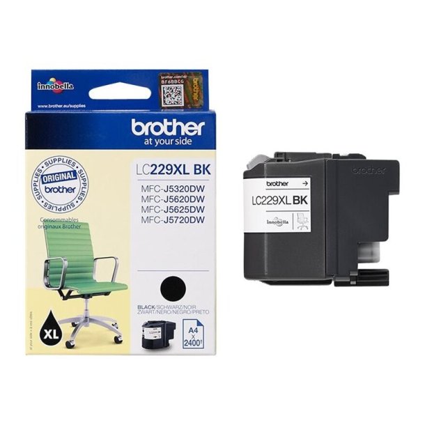 Brother LC229XLBK - original - 2400 Sider ved 5% dkning - sort - 1 stk.