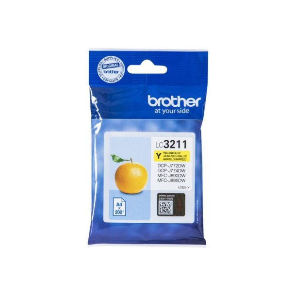 Brother LC3211Y - original - 200 Sider ved 5% dkning - Yellow - 1 stk.