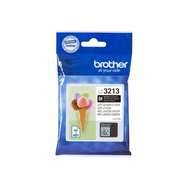 Brother LC3213BK - original - 400 Sider ved 5% dkning - Sort - 1 stk.