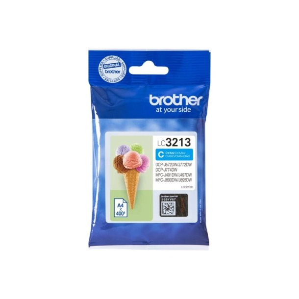 Brother LC3213C - original - 400 Sider ved 5% dkning - Cyan - 1 stk.