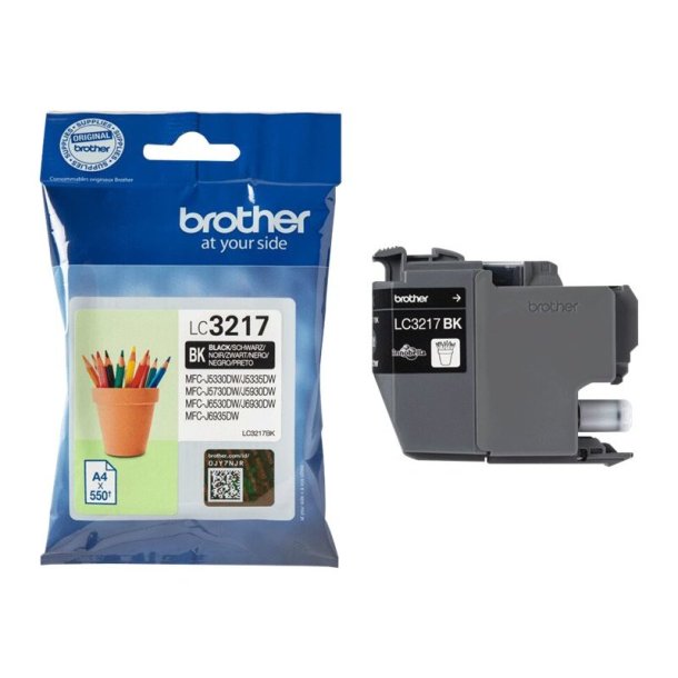 Brother LC3217BK - original - 550 Sider ved 5% dkning - Sort - 1 stk.