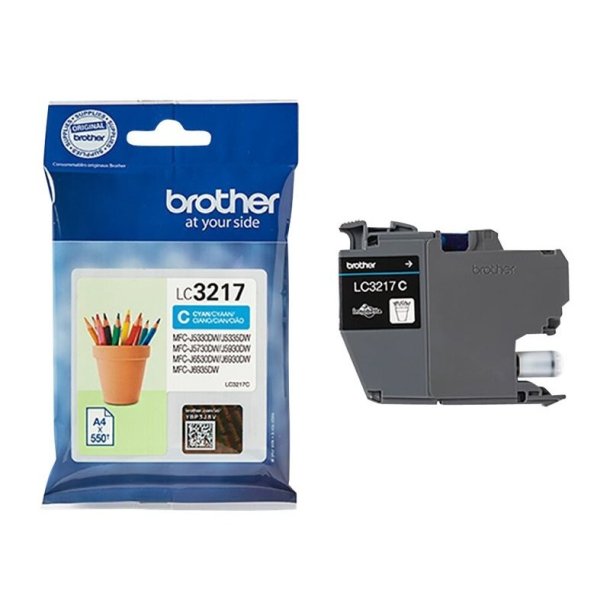 Brother LC3217C - original - 550 Sider ved 5% dkning - Cyan - 1 stk.