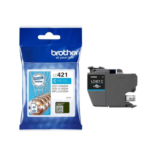 Brother LC421C - original - 200 Sider ved 5% dkning - Cyan - 1 stk.