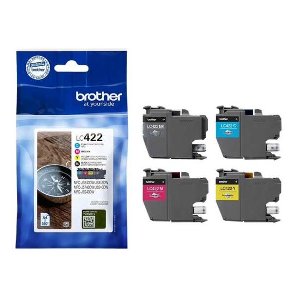 Brother LC422VALDR - original - 4 stk. i Multi Pakke - Sort/Cyan/Magenta/Yellow