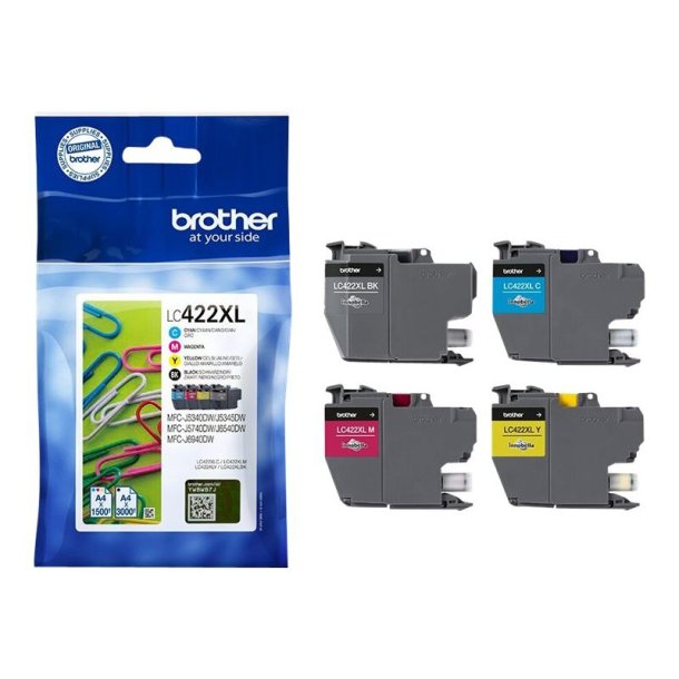 Brother LC422XLVALDR - original - XL - 4 stk. i Multi Pakke - Sort/Cyan/Magenta/Yellow