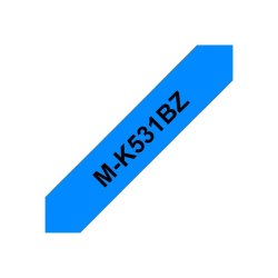 Brother M-K531BZ tape - sort tekst p bl - 12mmx8m - Ikke Lamineret