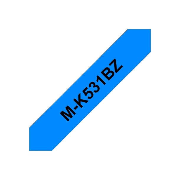 Brother M-K531BZ tape - sort tekst p bl - 12mmx8m - Ikke Lamineret