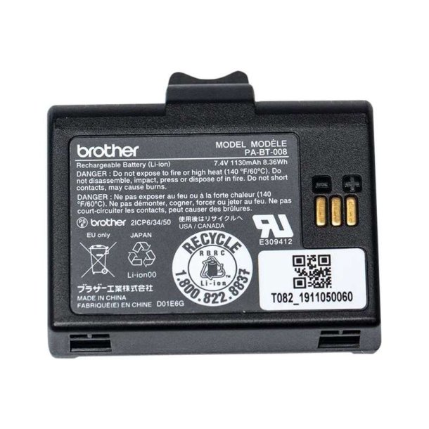 Brother PA-BT-008 - genopladelige Li-ion batteri -1130 mAh - til RJ-serien - 2"