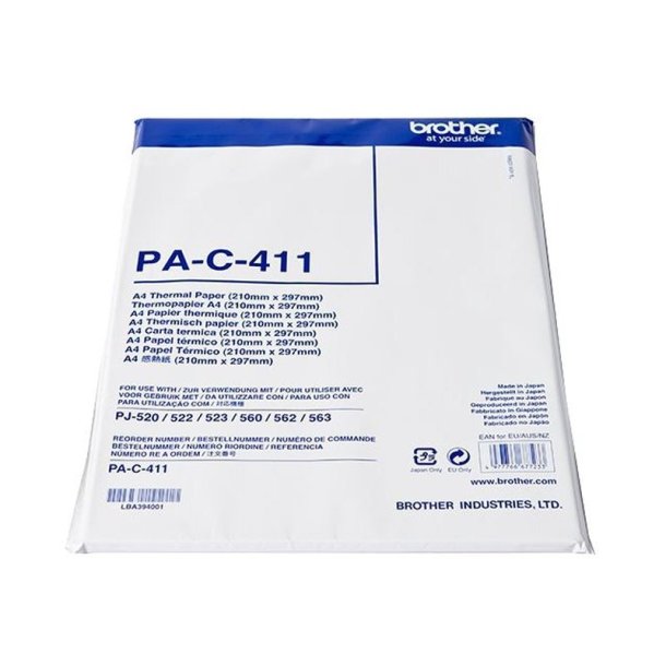 Brother PAC411 - Thermo kopieringspapir - A4 - 100 ark - til PocketJet