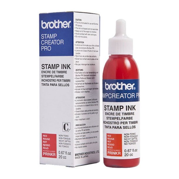 Brother PRINKR - stempel svrte refill - 20ml - rd - til StampCreator PRO