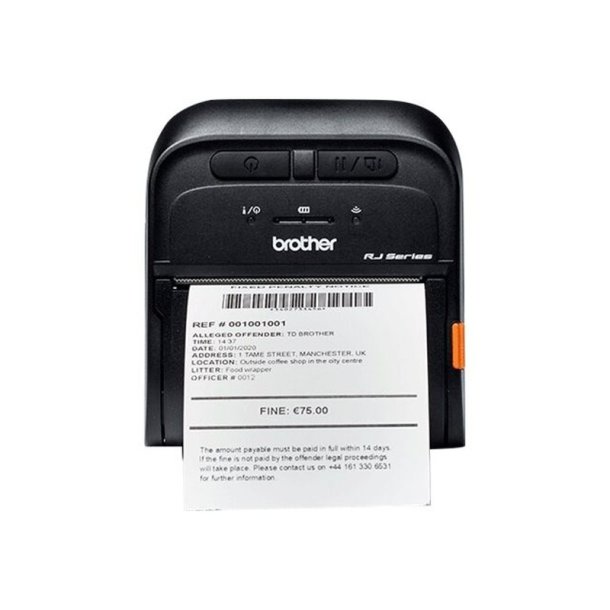 Brother RJ-3055WB - Mobil etiketteprinter - WiFi/Bluetooth - 203DPI - Max. printbar bredde 72mm