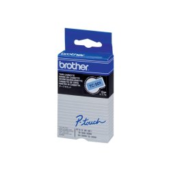 Brother TC-501 tape - Sort tekst p bl - 12mmx7,7m - Standard lamineret