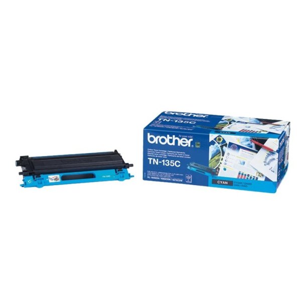 Brother TN135C - Original toner - 4000 Sider ved 5% dkning - Cyan - 1 stk.