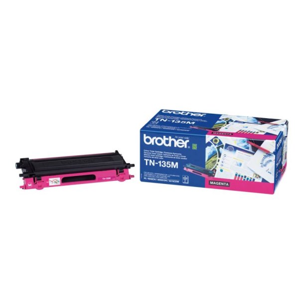 Brother TN135M - Original toner - 4000 Sider ved 5% dkning - Magenta - 1 stk.