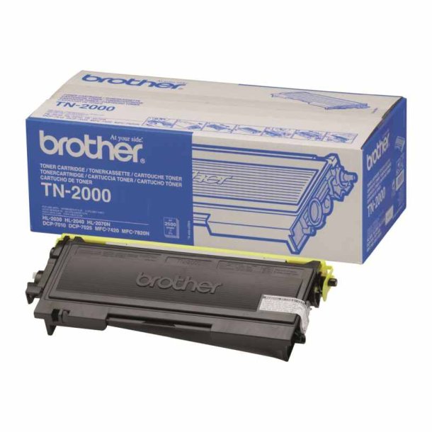 Brother TN2000 - Original toner - 2500 Sider ved 5% dkning - Sort - 1 stk.