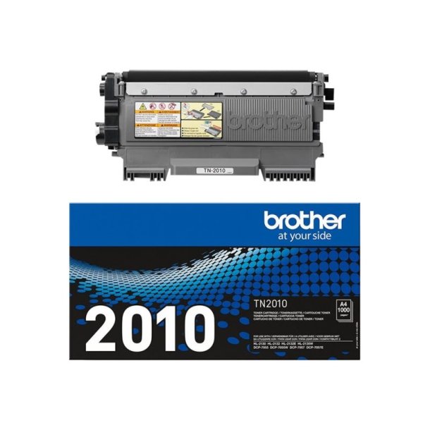 Brother TN2010 - Original toner - 1000 Sider ved 5% dkning - Sort - 1 stk.