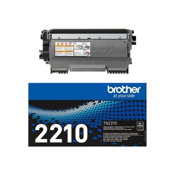 Brother TN2210 - Original toner - 1200 Sider ved 5% dkning - Sort - 1 stk.