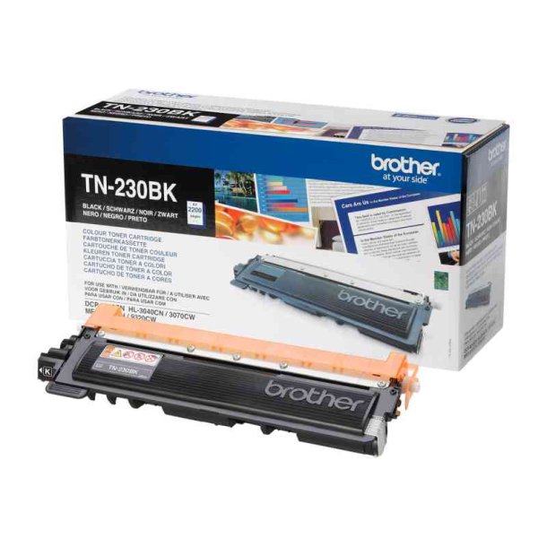 Brother TN230BK - Original toner - 2200 Sider ved 5% dkning - Sort - 1 stk.