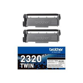 Brother TN2320 Twin - Original toner - 2600 Sider ved 5% dkning - Sort - 2 stk.