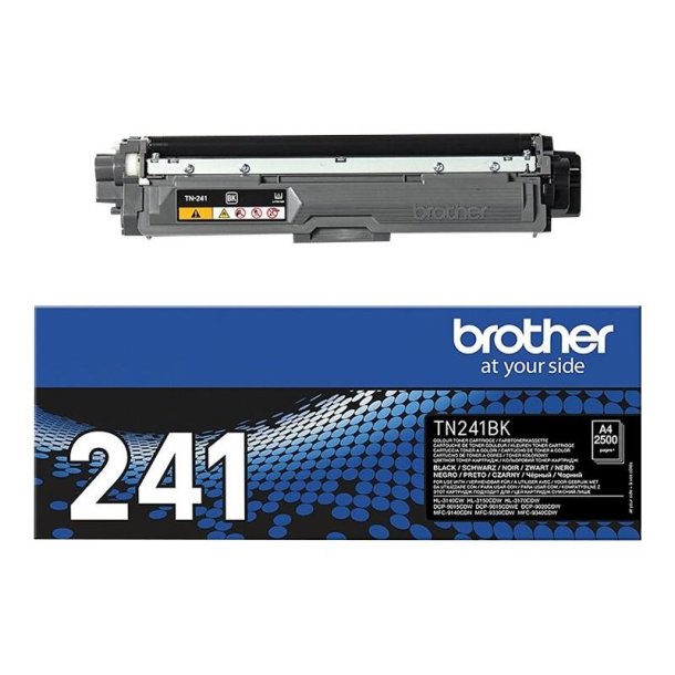 Brother TN241BK - Original toner - 2500 Sider ved 5% dkning - Sort - 1 stk.