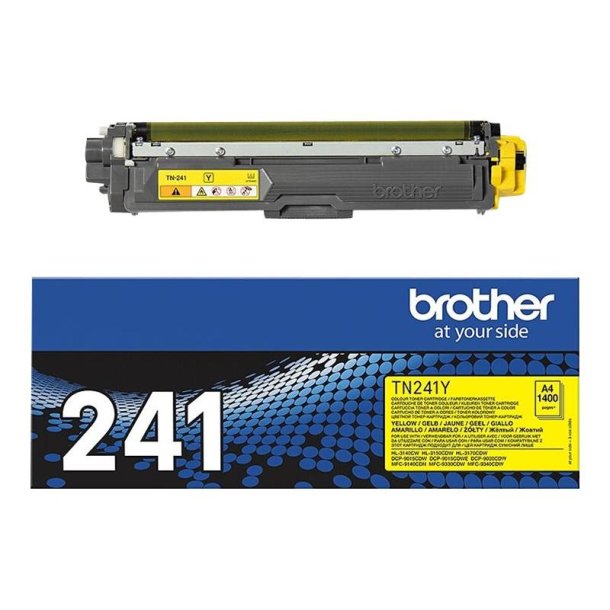 Brother TN241Y - Original toner - 1400 Sider ved 5% dkning - Yellow - 1 stk.