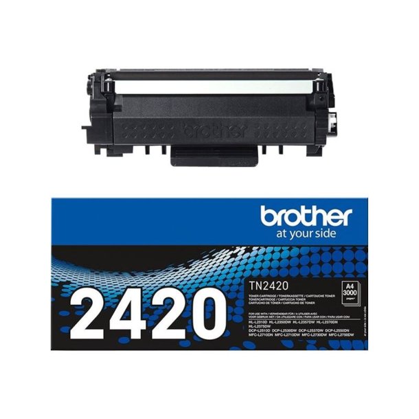 Brother TN2420 - Original toner - 3000 Sider ved 5% dkning - Sort - 1 stk.