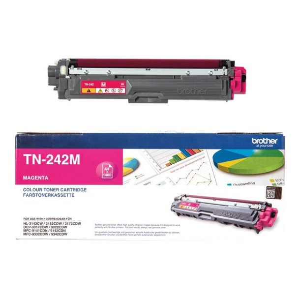 Brother TN242M - Original toner - 1400 Sider ved 5% dkning - Magenta - 1 stk.