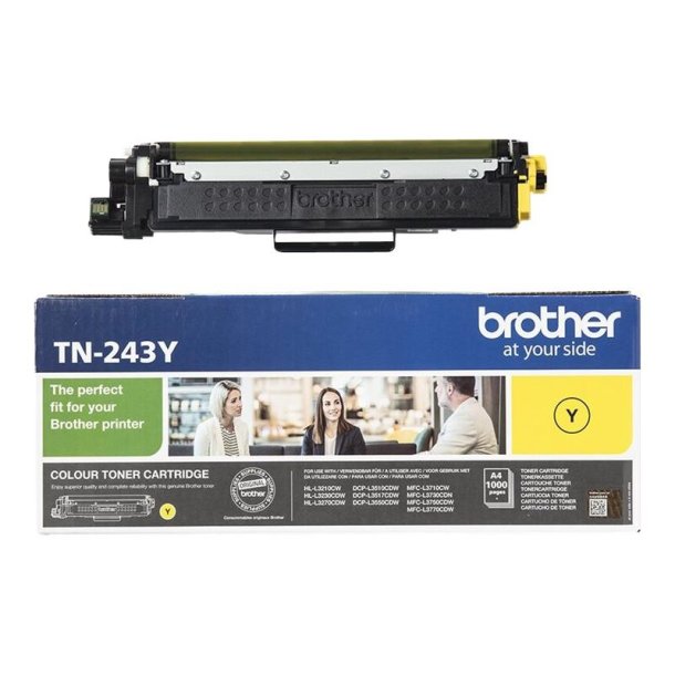 Brother TN243Y - Original toner - 1000 Sider ved 5% dkning - Yellow - 1 stk.