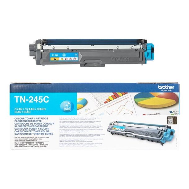 Brother TN245C - Original toner - 2200 Sider ved 5% dkning - Cyan - 1 stk.