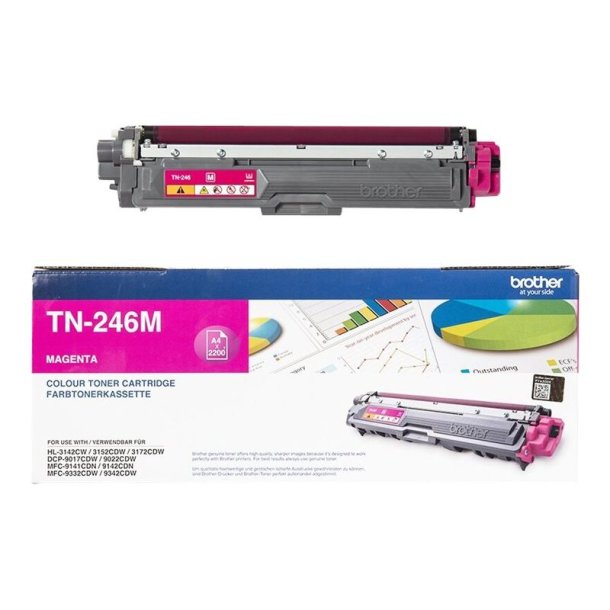 Brother TN246M - Original toner - 2200 Sider ved 5% dkning - Magenta - 1 stk.