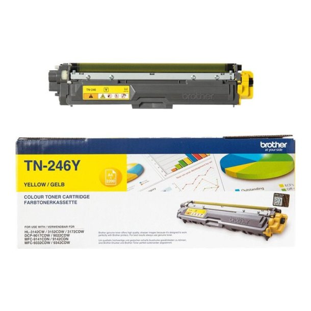 Brother TN246Y - Original toner - 2200 Sider ved 5% dkning - Yellow - 1 stk.