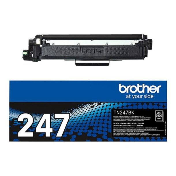 Brother TN247BK - Original toner - 3000 Sider ved 5% dkning - Sort - 1 stk.