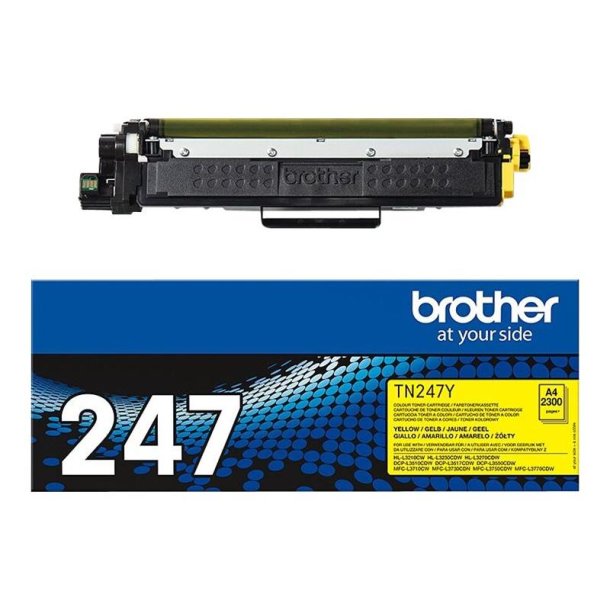 Brother TN247Y - Original toner - 2300 Sider ved 5% dkning - Yellow - 1 stk.