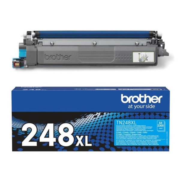 Brother TN248XLC - XL- Original toner - 2300 Sider ved 5% dkning - Cyan - 1 stk.