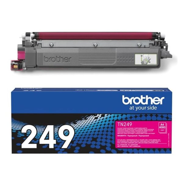 Brother TN249M - XXL- Original toner - 4000 Sider ved 5% dkning - Magenta - 1 stk.