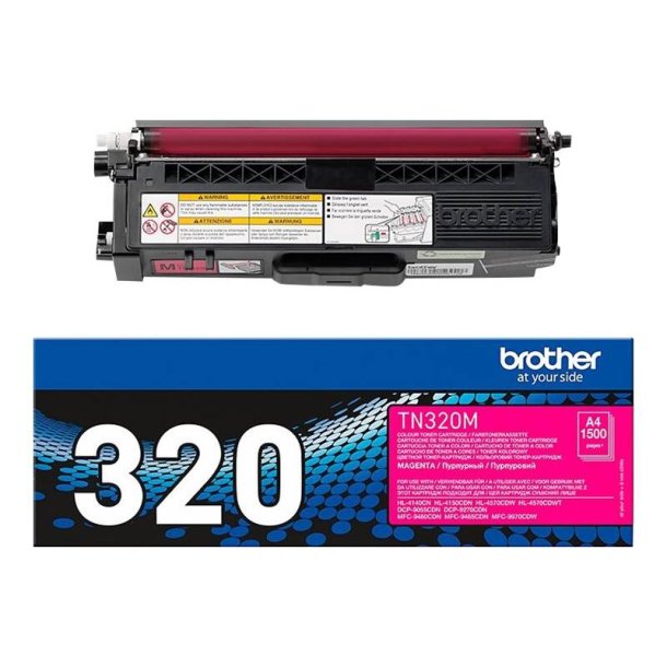 Brother TN320M - Original toner - 1500 Sider ved 5% dkning - Magenta - 1 stk.