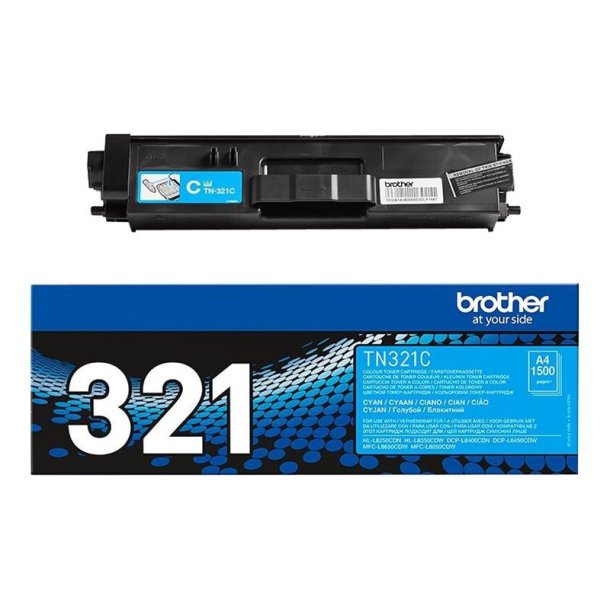 Brother TN321C - Original toner - 1500 Sider ved 5% dkning - Cyan - 1 stk.