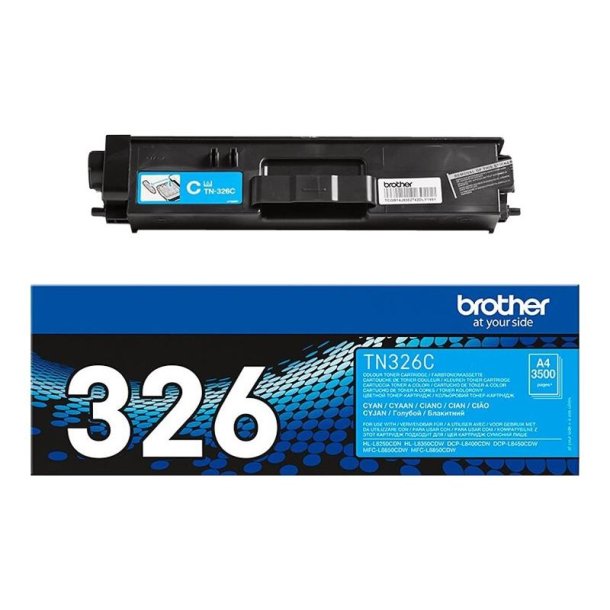 Brother TN326C - Original toner - 3500 Sider ved 5% dkning - Cyan - 1 stk.