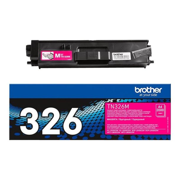 Brother TN326M - Original toner - 3500 Sider ved 5% dkning - Magenta - 1 stk.