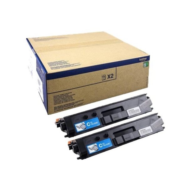 Brother TN329C Twin - Original toner - 12000 Sider ved 5% dkning - Cyan - 2 stk.