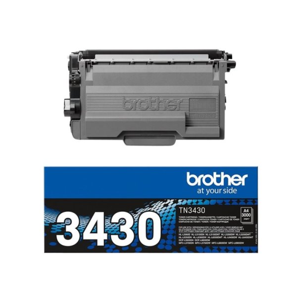 Brother TN3430 - Original toner - 3000 Sider ved 5% dkning - Sort - 1 stk.