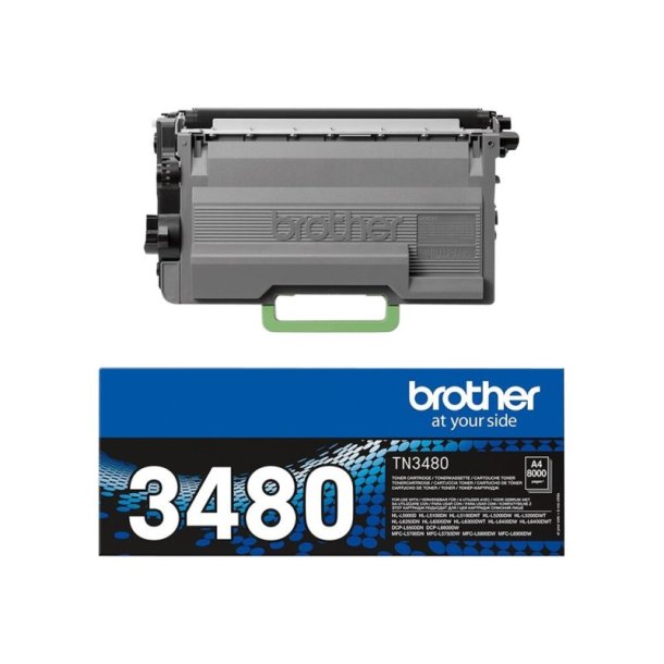 Brother TN3480 - Original toner - 8000 Sider ved 5% dkning - Sort - 1 stk.