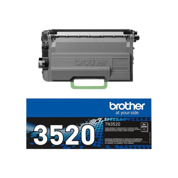 Brother TN3520 - Original toner - 20000 Sider ved 5% dkning - Sort - 1 stk.