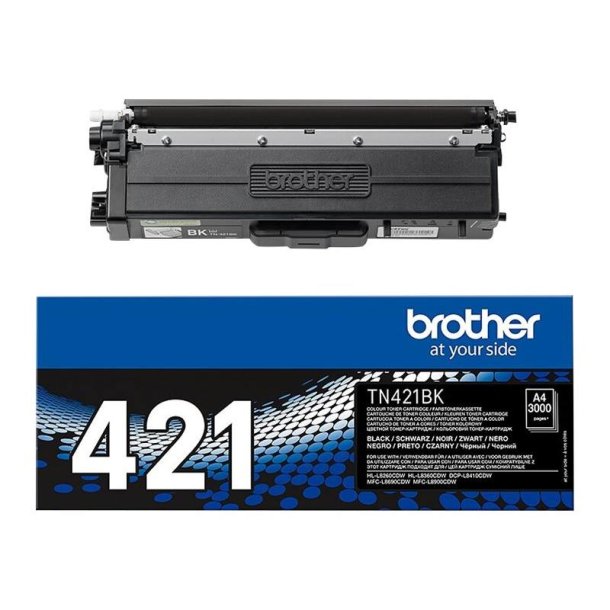 Brother TN421BK - Original toner - 3000 Sider ved 5% dkning - Sort - 1 stk.