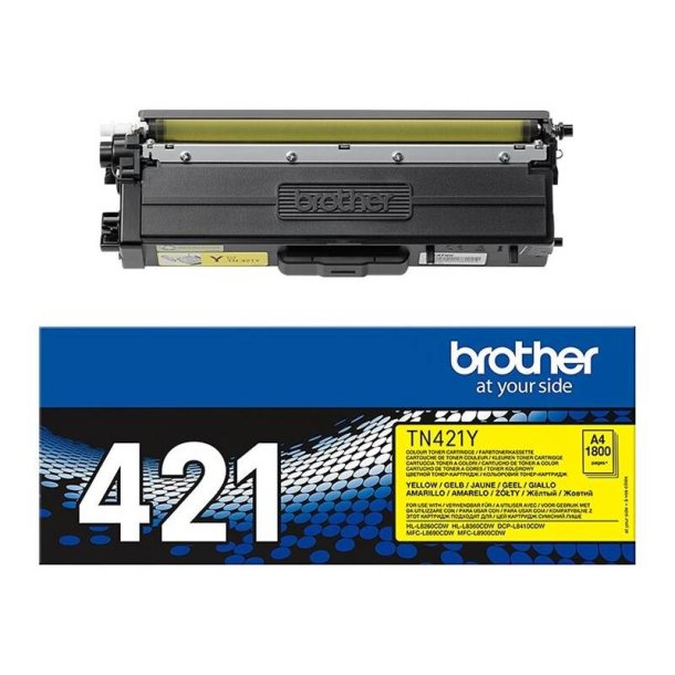 Brother TN421Y - Original toner - 1800 Sider ved 5% dkning - Yellow - 1 stk.