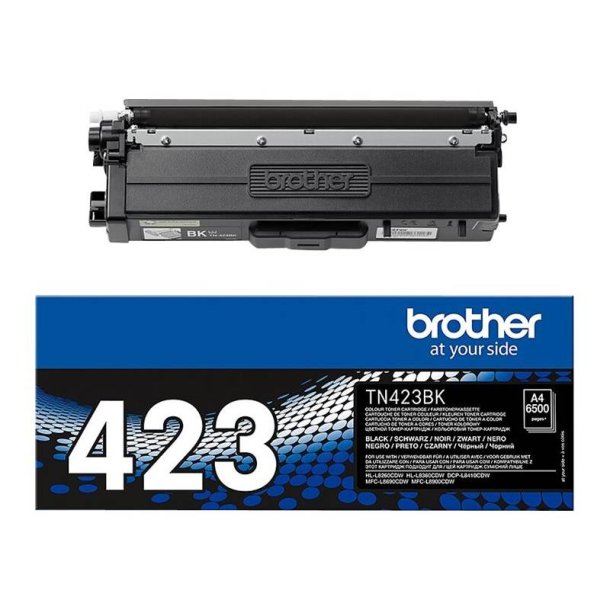 Brother TN423BK - Original toner - 6500 Sider ved 5% dkning Sort - 1 stk.