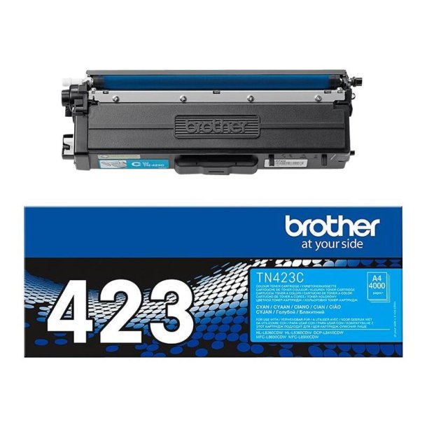 Brother TN423C - Original toner - 4000 Sider ved 5% dkning - Cyan - 1 stk.