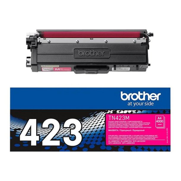 Brother TN423M - Original toner - 4000 Sider ved 5% dkning - Magenta - 1 stk.