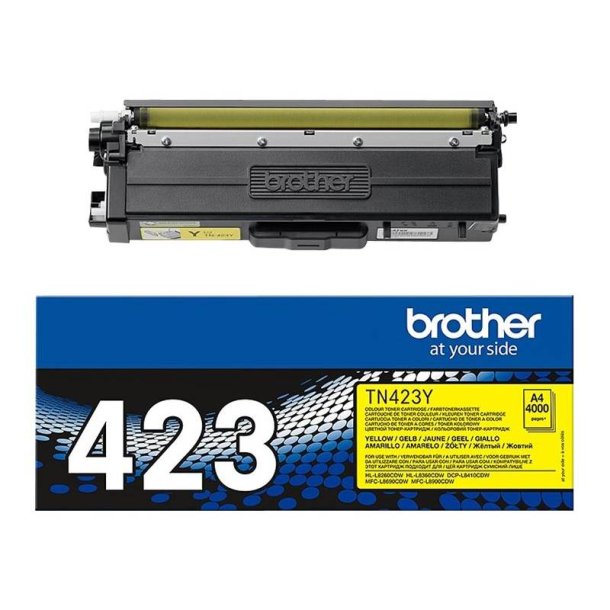 Brother TN423Y - Original toner - 4000 Sider ved 5% dkning - Yellow - 1 stk.