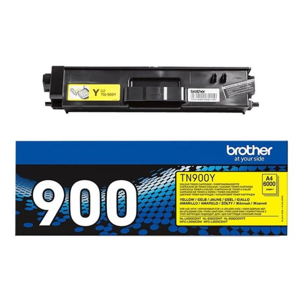 Brother TN900Y - Original toner - 6000 Sider ved 5% dkning - Yellow - 1 stk.